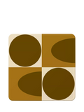 Orla Kiely square coasters set of 4, imported from the UK
