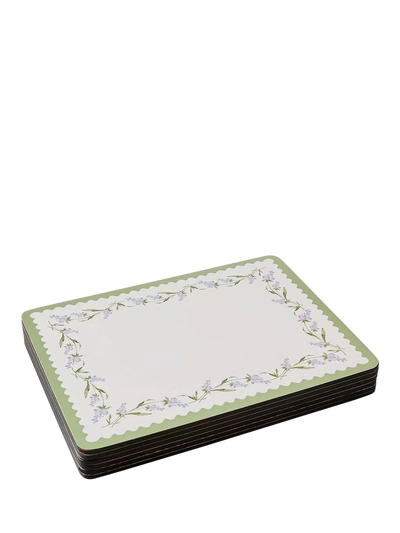 John Lewis Sophie Conran for Portmeirion Lavandula Cork-Backed Placemats, Set of 6, Purple/Multi- Buy online at McGrocer