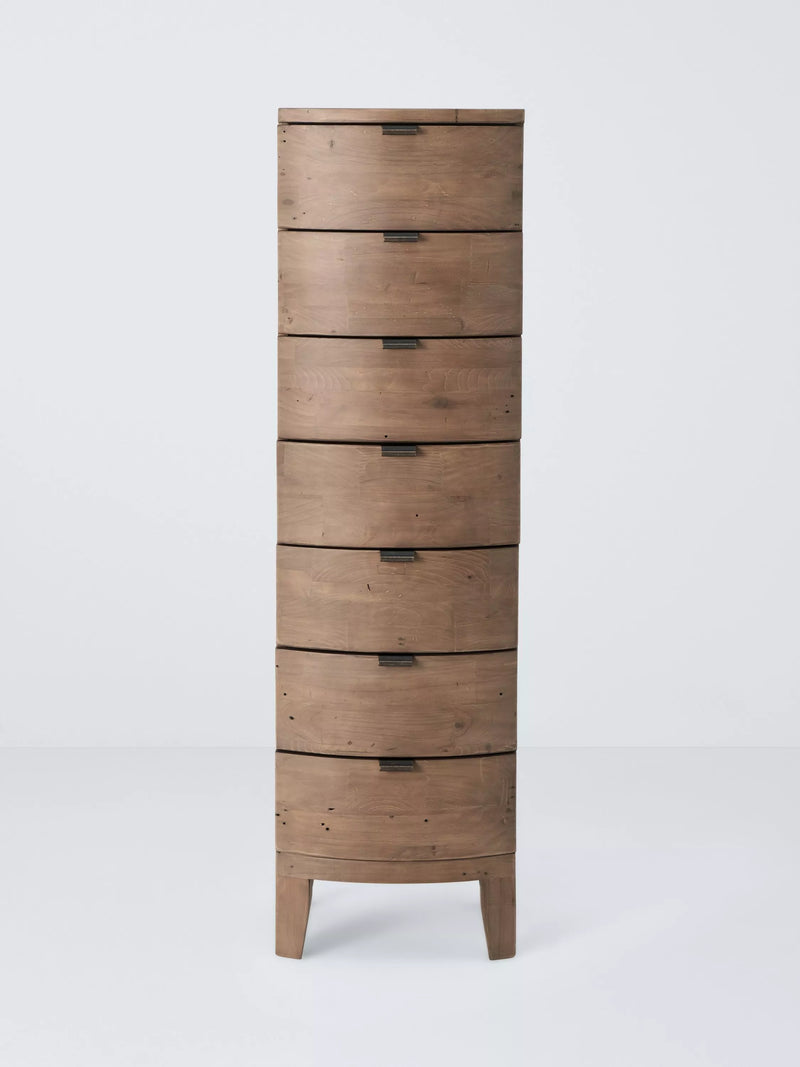 John Lewis Tallboy Chest Reclaimed Timber 7-drawer, imported from the UK