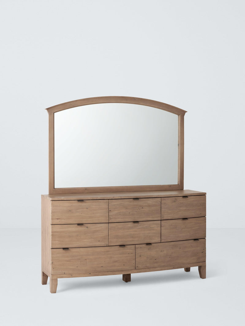 John Lewis reclaimed dressing table mirror natural wood, imported from the UK