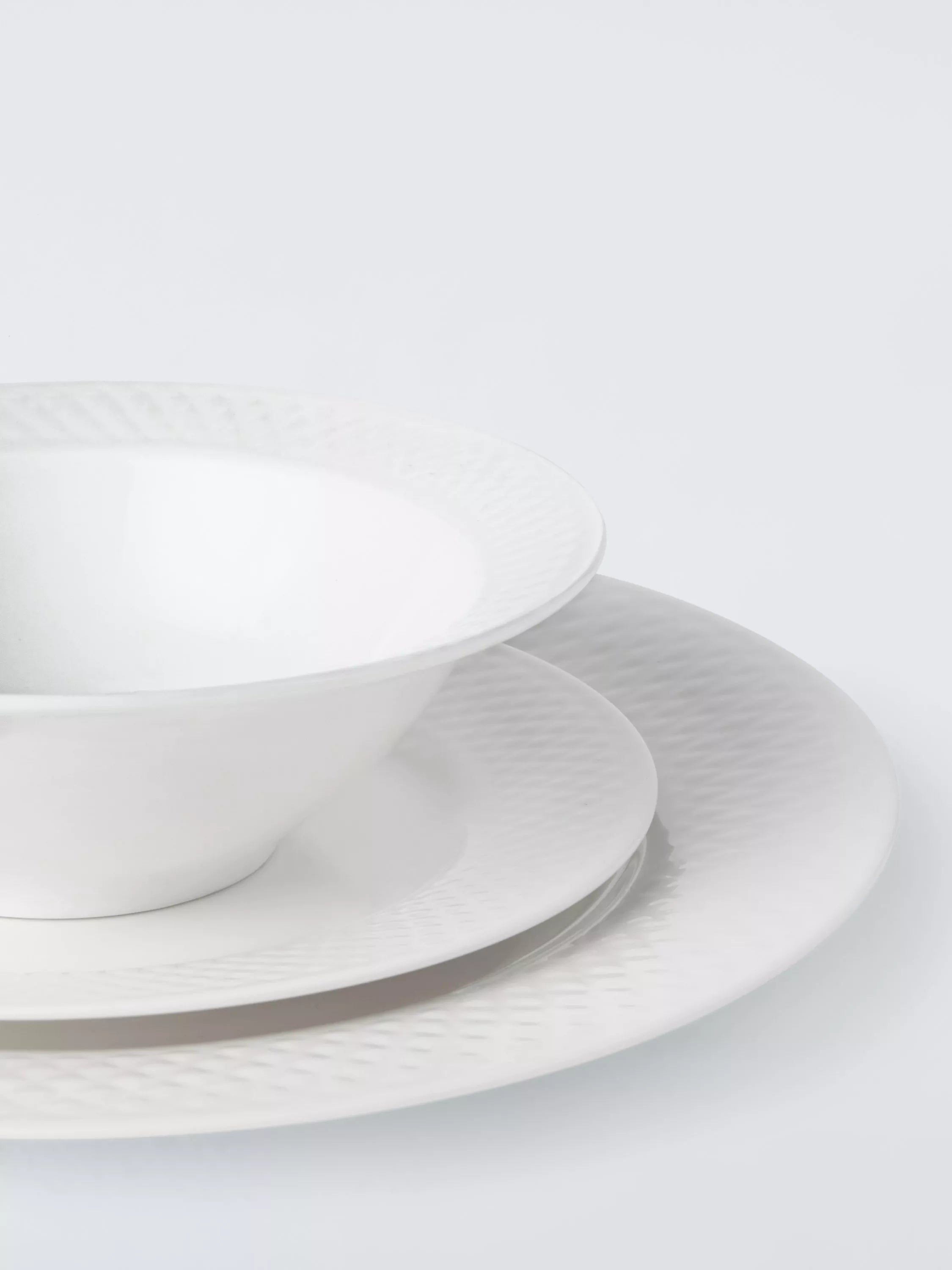John Lewis Lattice fine china dinnerware set 12 piece - British product