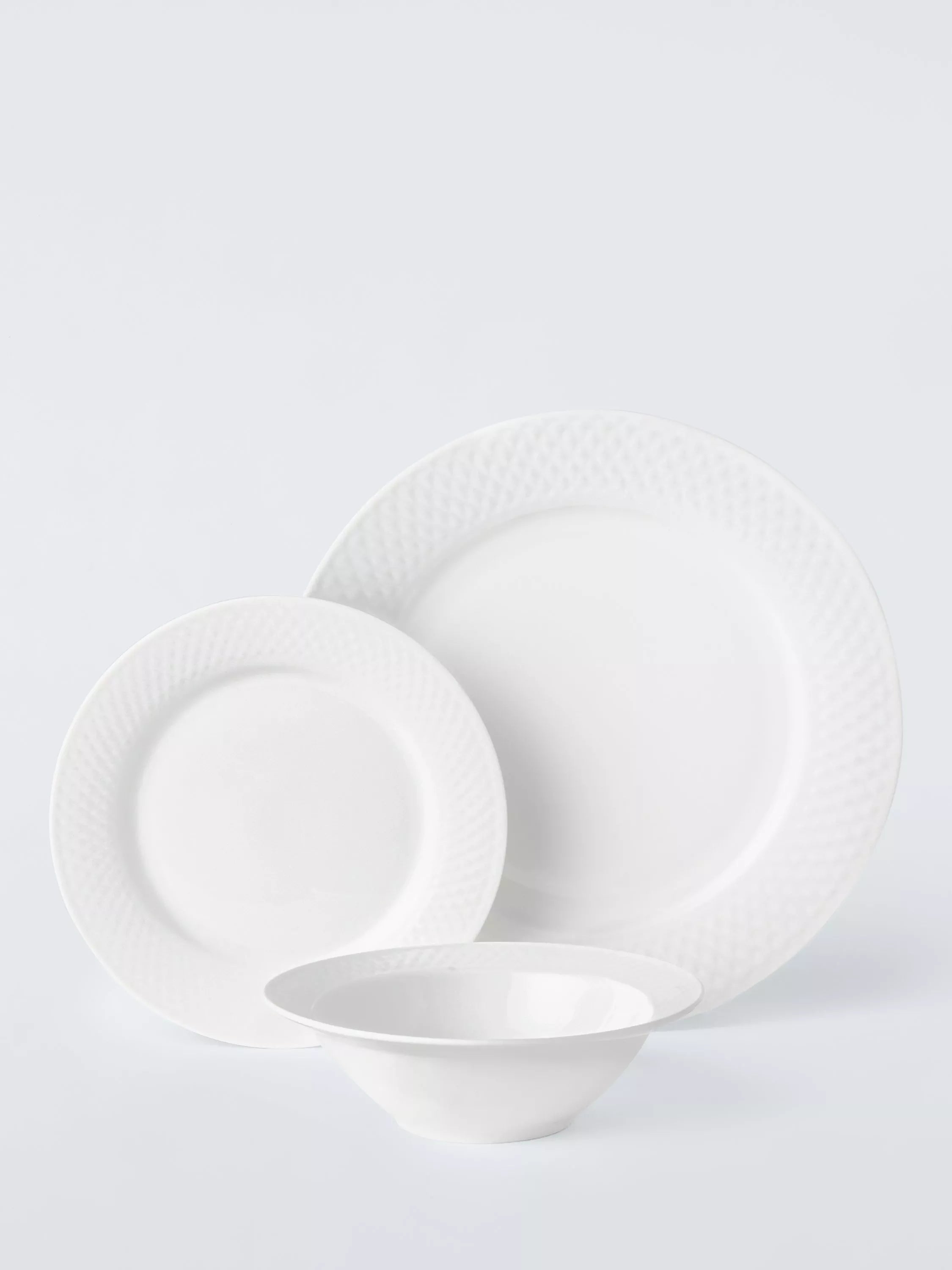John Lewis Lattice fine china dinnerware set 12 piece - British product