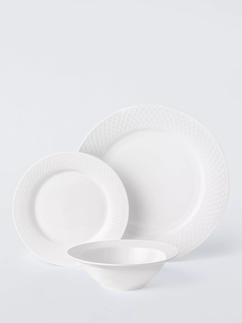 John Lewis Lattice fine china dinnerware set 12 piece - British product