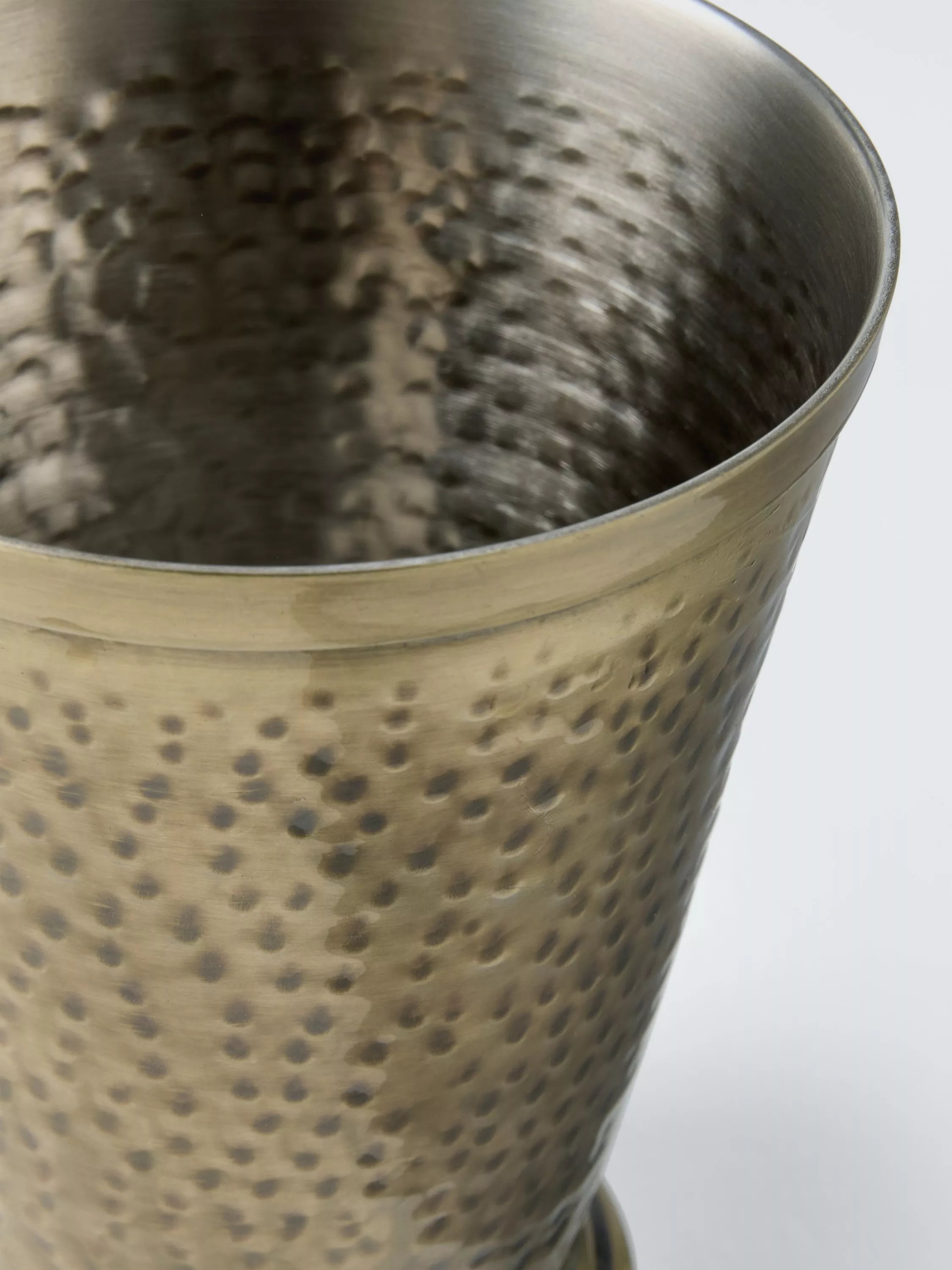 John Lewis hammered stainless steel chip pot 11cm gold, imported from the UK