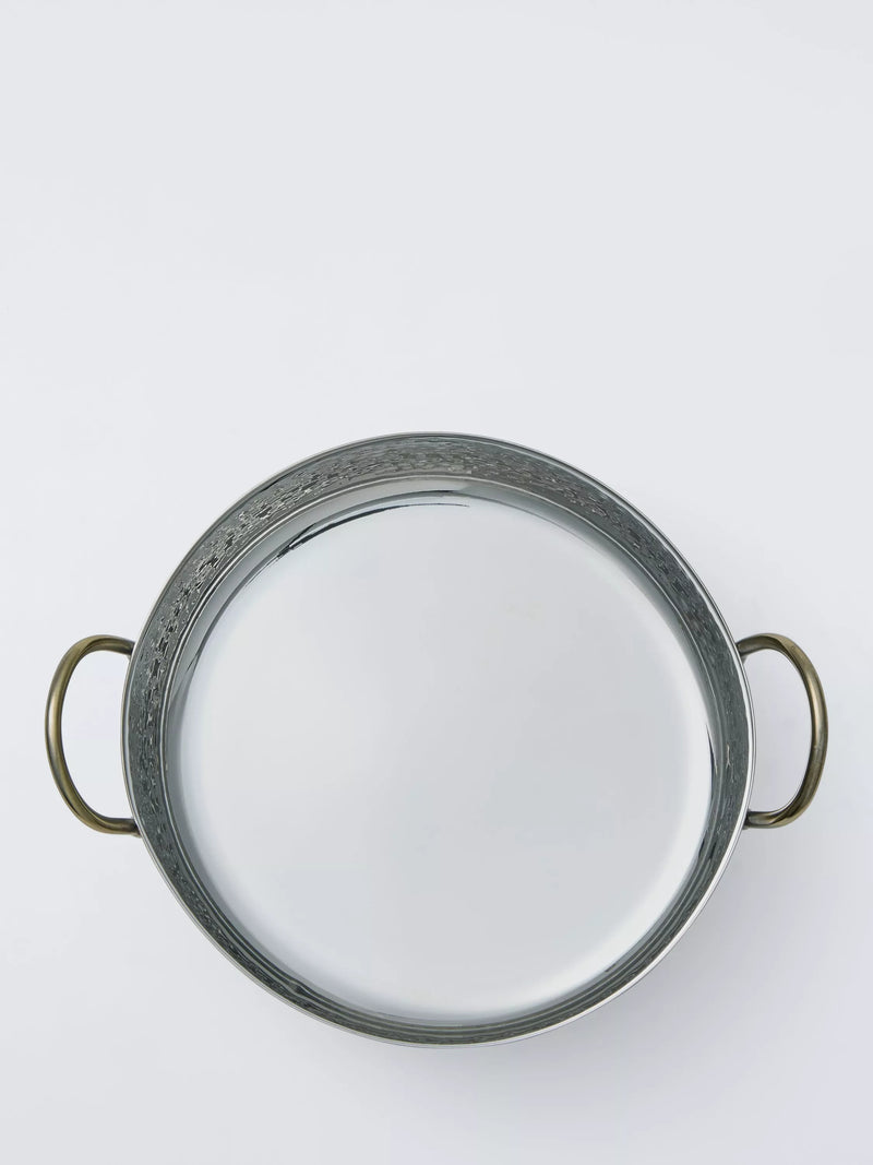 John Lewis hammered stainless steel balti dish 13cm gold - British product