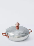 John Lewis hammered stainless steel serve dish with lid 22cm, UK version