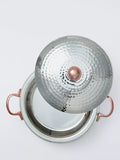 John Lewis hammered stainless steel serve dish with lid 22cm, UK version