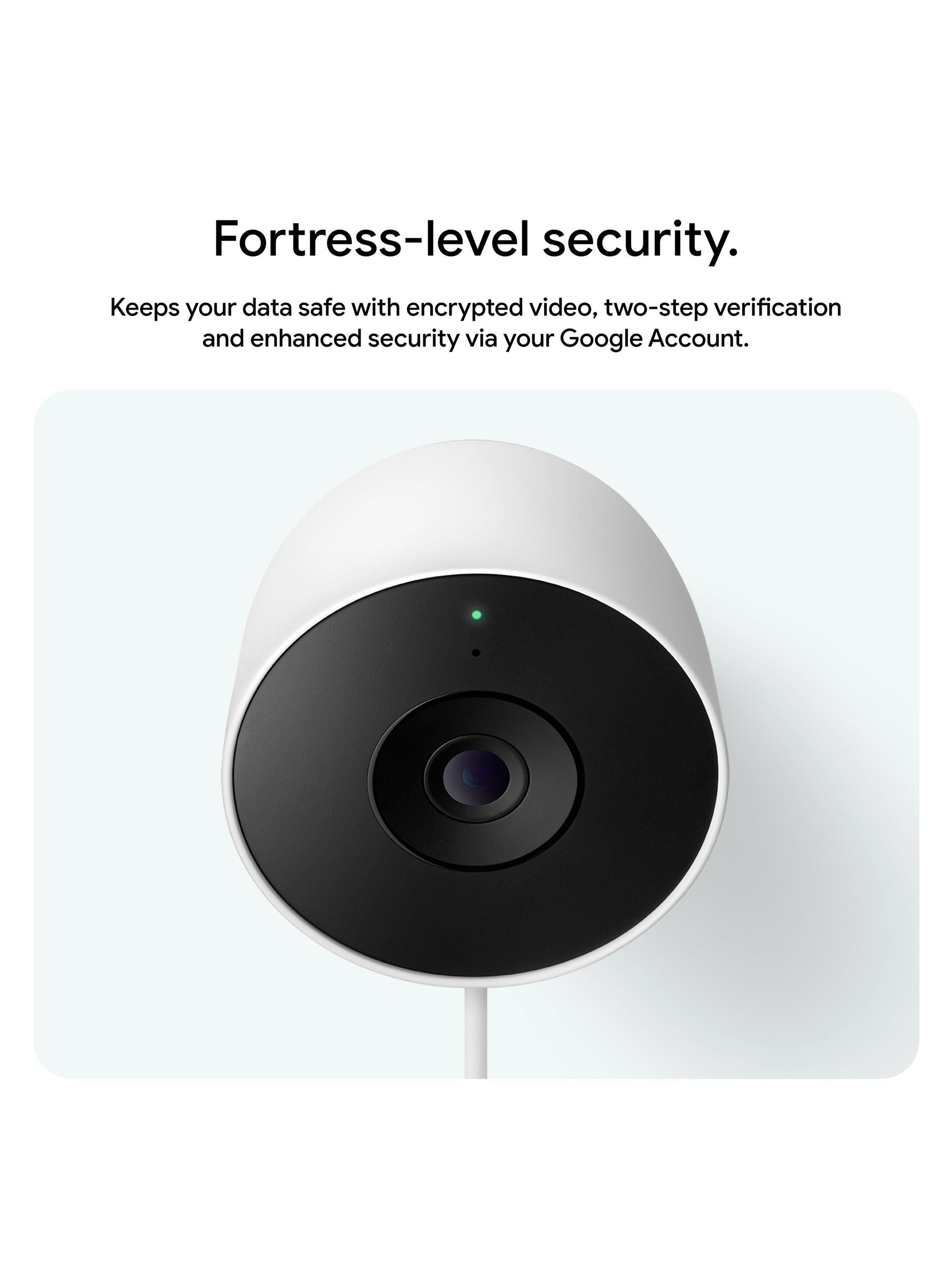 Google Nest Cam Outdoor Security Camera Snow, imported from the UK