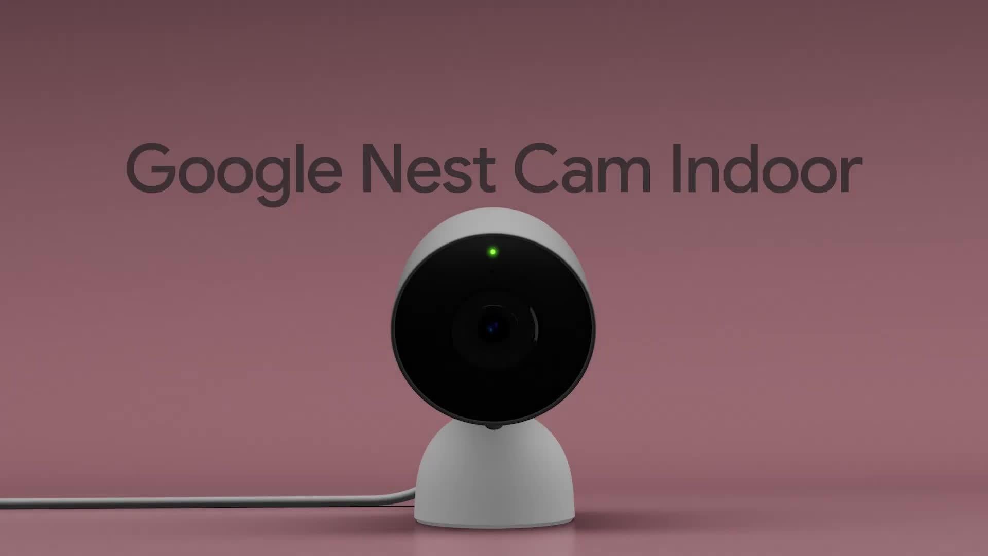 Google Nest Cam Indoor wired security camera Snow - British product