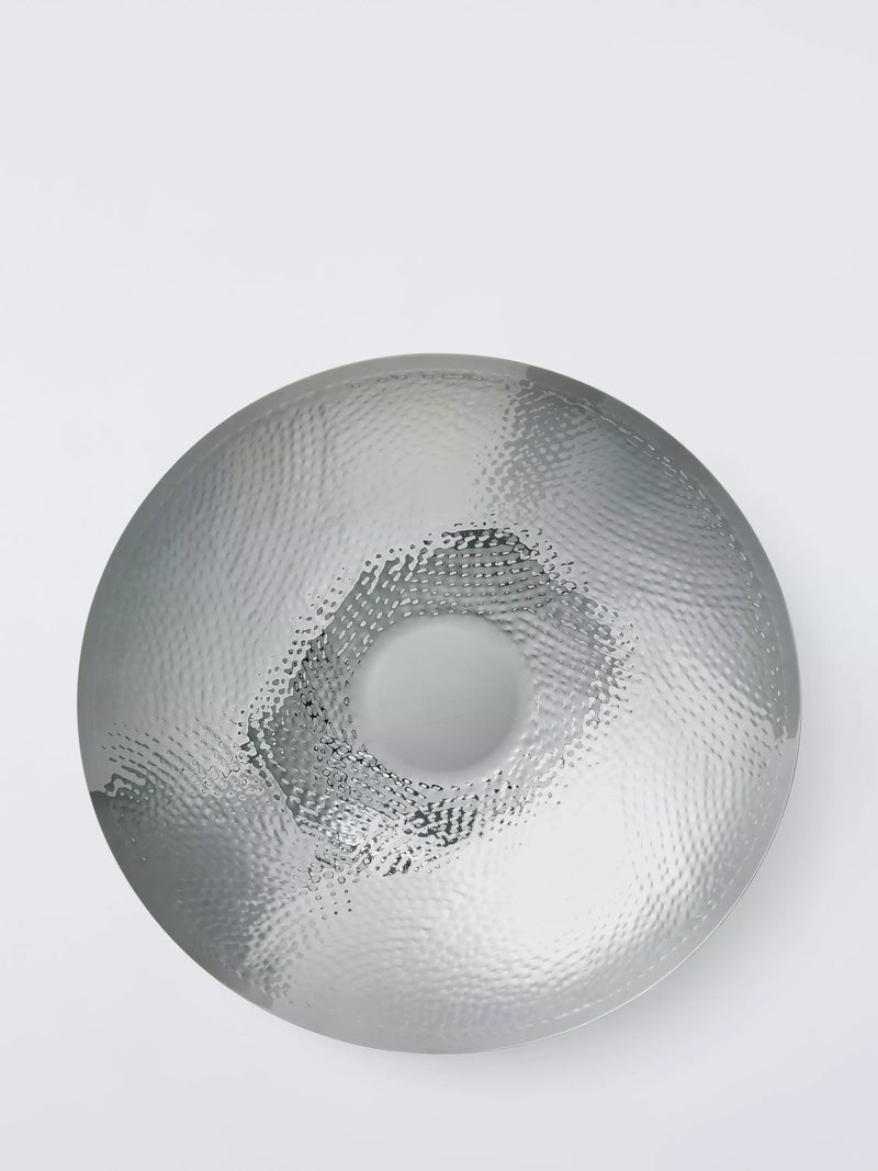 John Lewis hammered serving plate gold and silver 36cm (British brand)