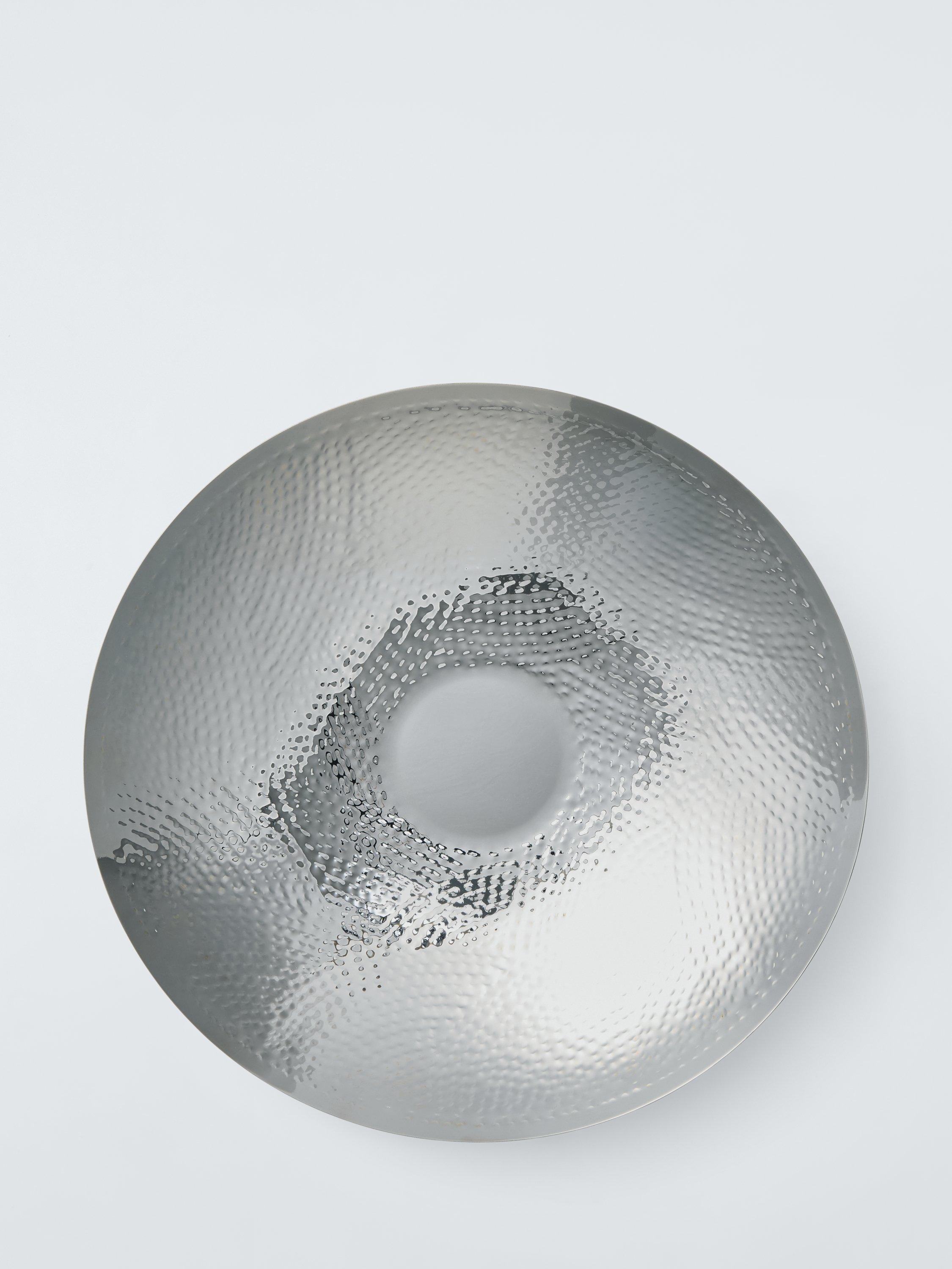 John Lewis hammered serving plate gold and silver 36cm (British brand)