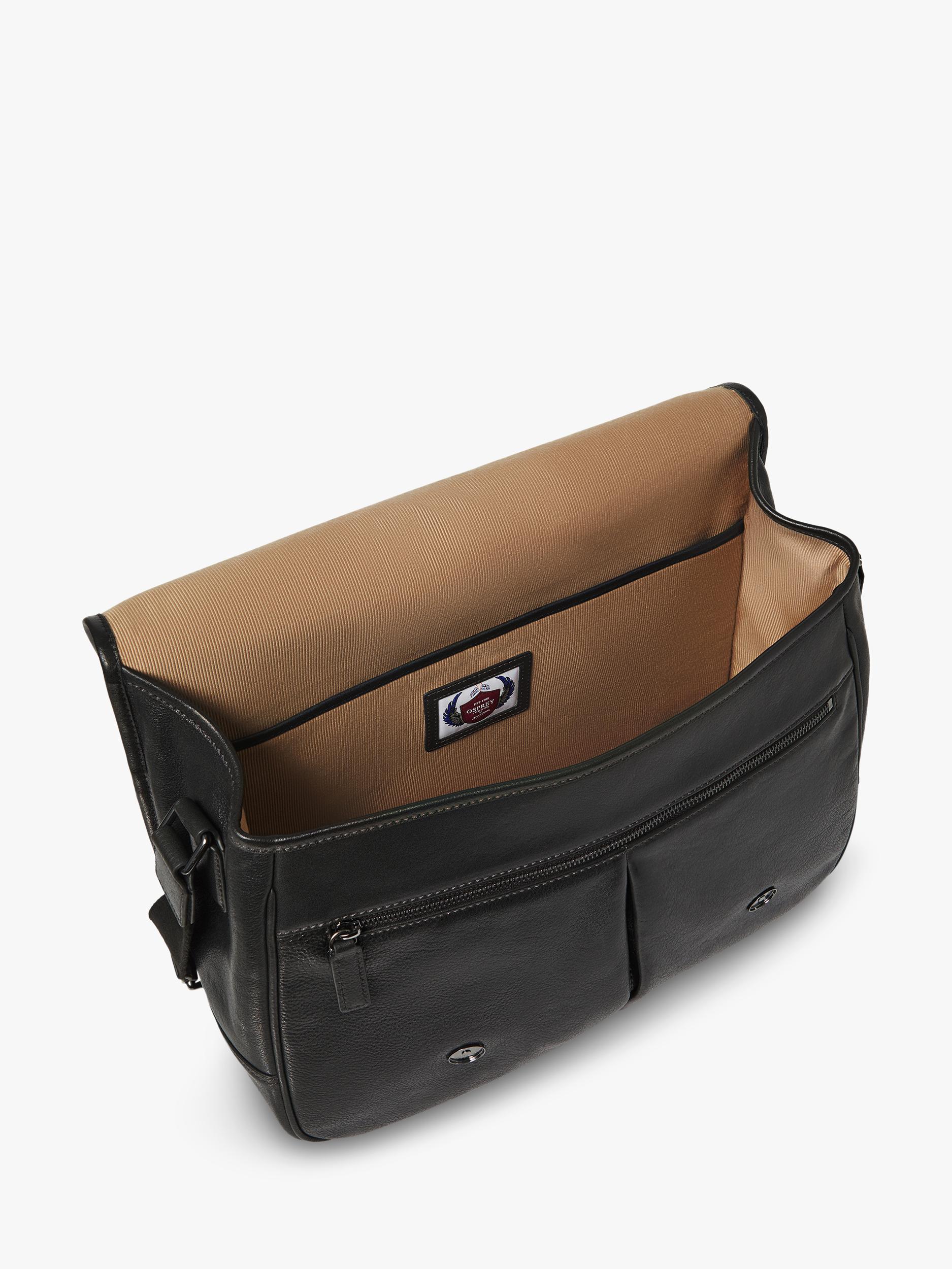 OSPREY LONDON Compass Saddle Bag in premium Milano leather, UK version