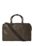OSPREY LONDON Compass Leather Weekender Bag, Dark Olive