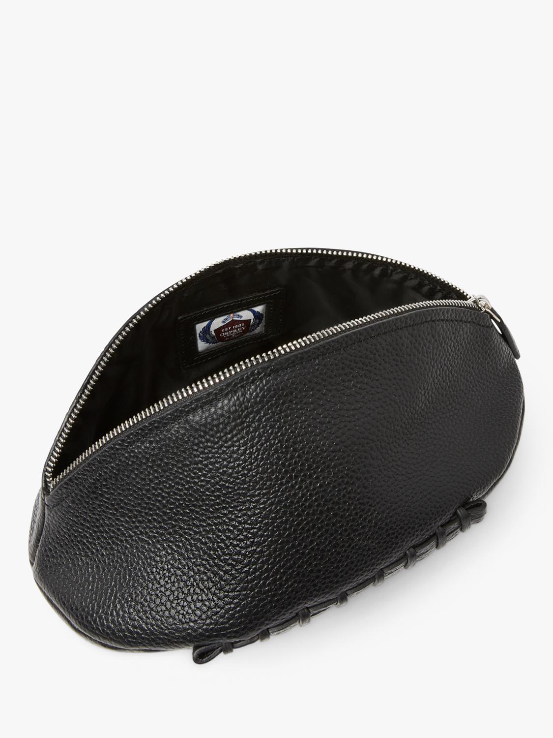 OSPREY LONDON Rugger leather wash bag (British brand)