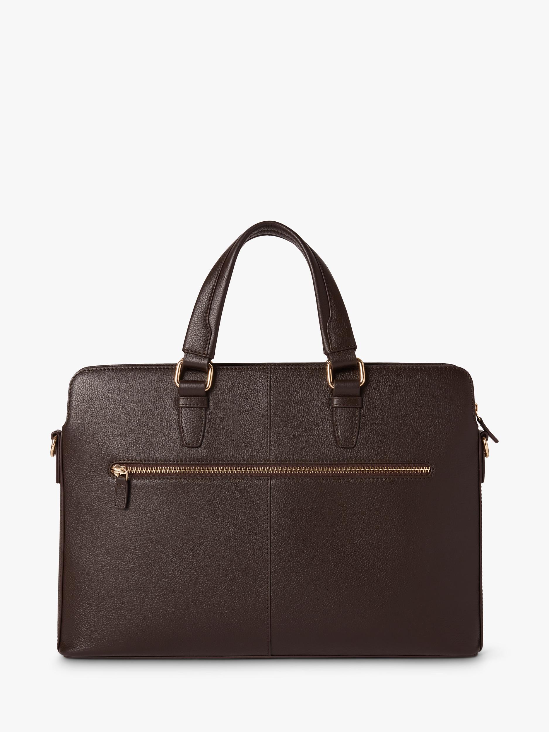 OSPREY LONDON Mercury leather laptop bag - British product