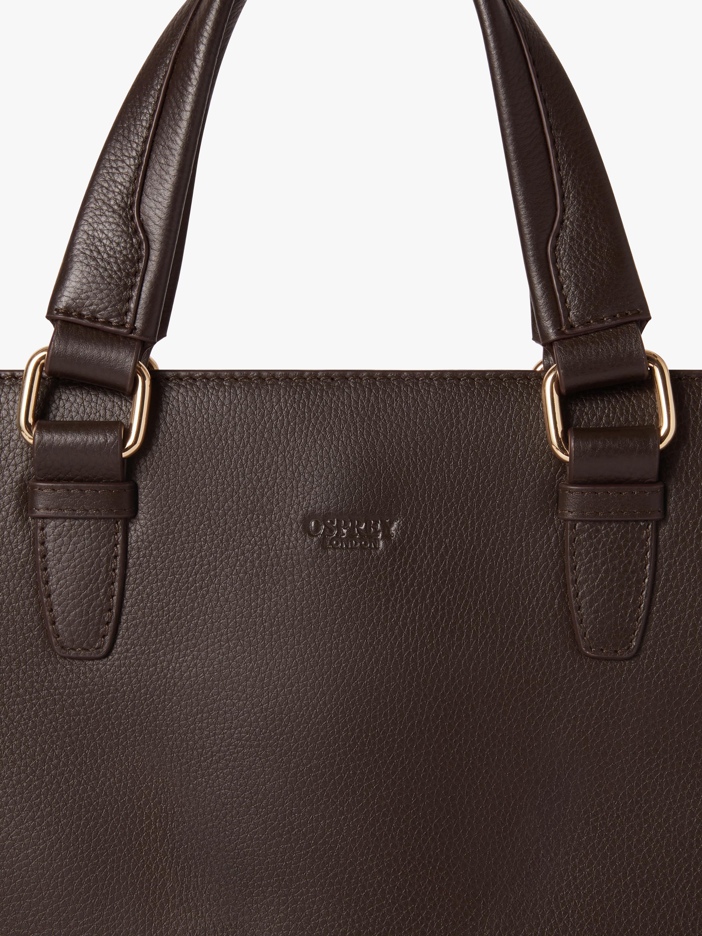 OSPREY LONDON Mercury leather laptop bag - British product