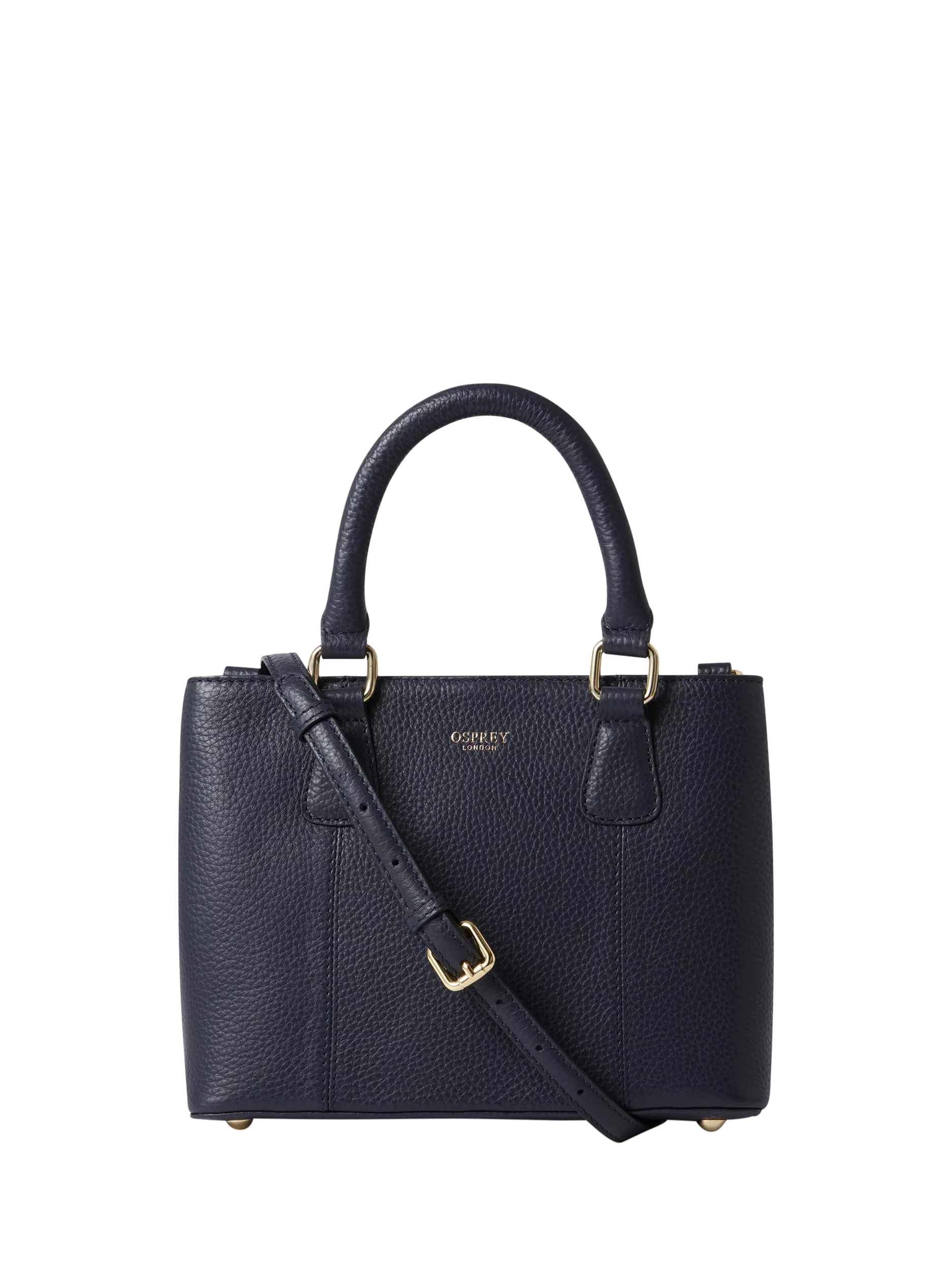 Osprey London The Adaline Mini Leather Grab Bag, Navy
