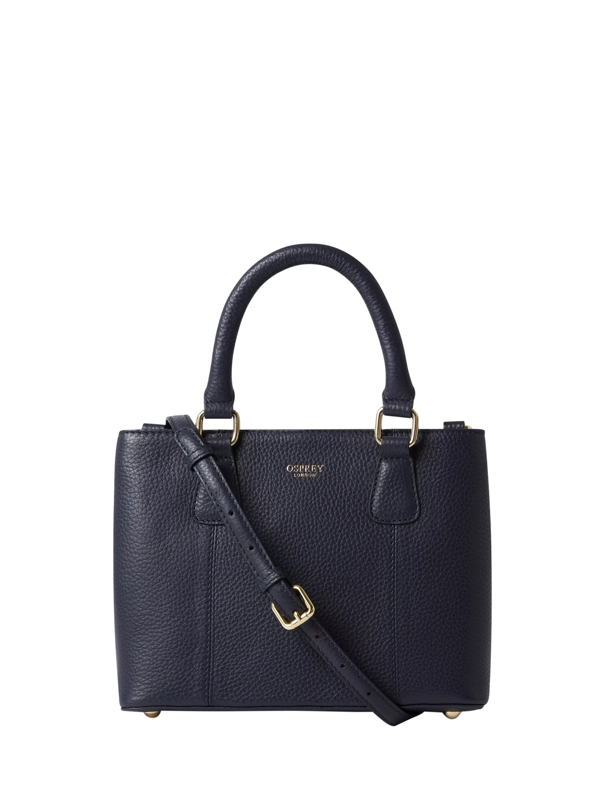 Osprey London The Adaline Mini Leather Grab Bag, Navy