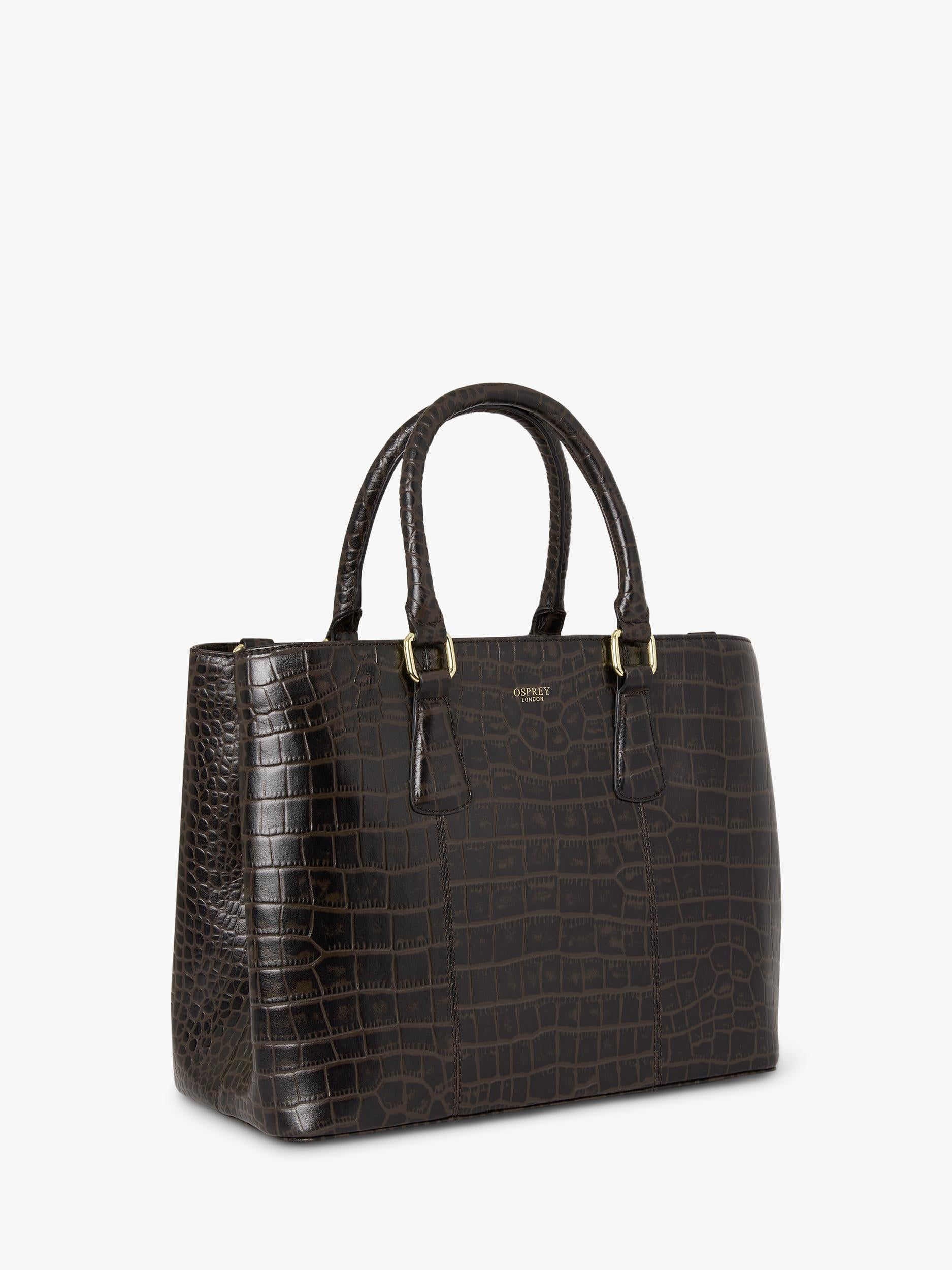 OSPREY LONDON Adaline leather workbag dove grainy hide (British brand)