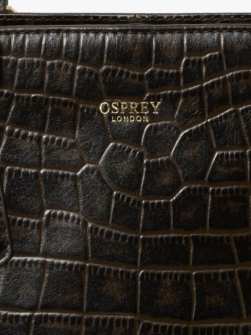 OSPREY LONDON Adaline leather workbag dove grainy hide (British brand)