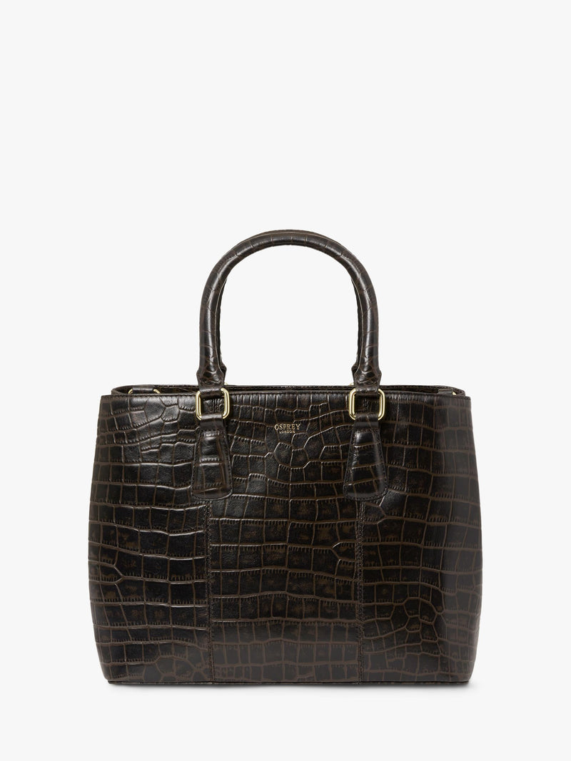 OSPREY LONDON Adaline leather workbag dove grainy hide (British brand)