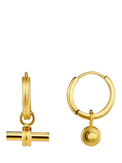 John Lewis Orelia LUXE Linear T-Bar Drop Hoop Earrings- Buy online at McGrocer
