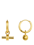 Orelia LUXE linear T-Bar drop hoop earrings, imported from the UK