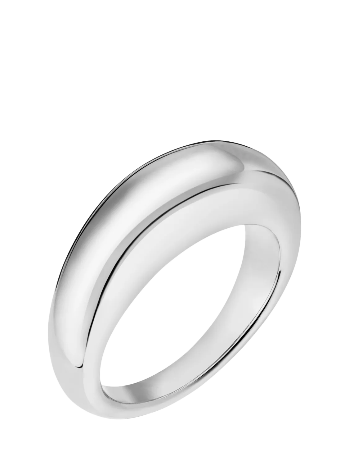 Orelia Tapered Domed Ring, Silver, S/M