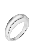 Orelia Tapered Domed Ring, Silver, S/M