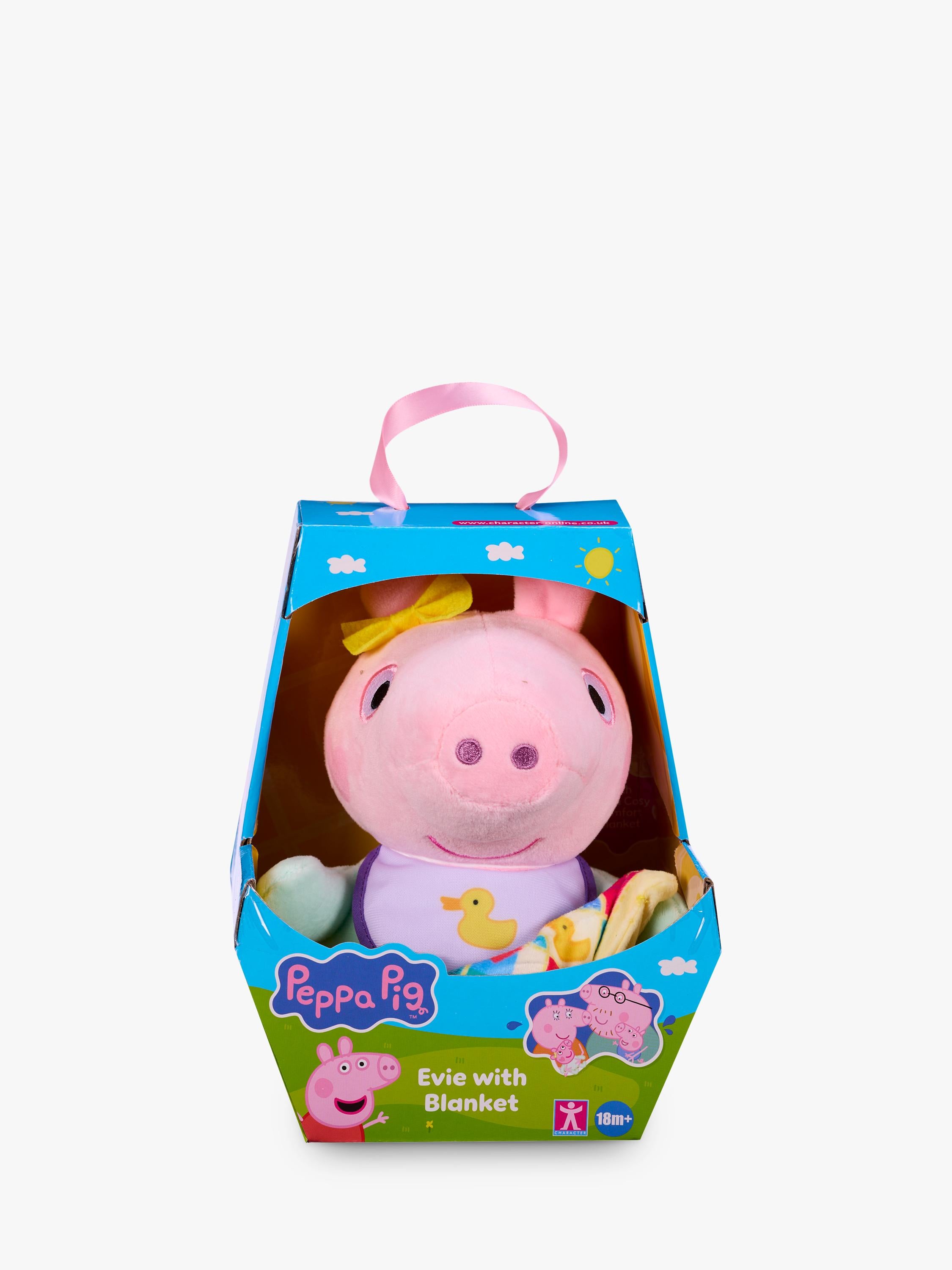 Peppa Pig Evie soft toy with blanket (British brand)