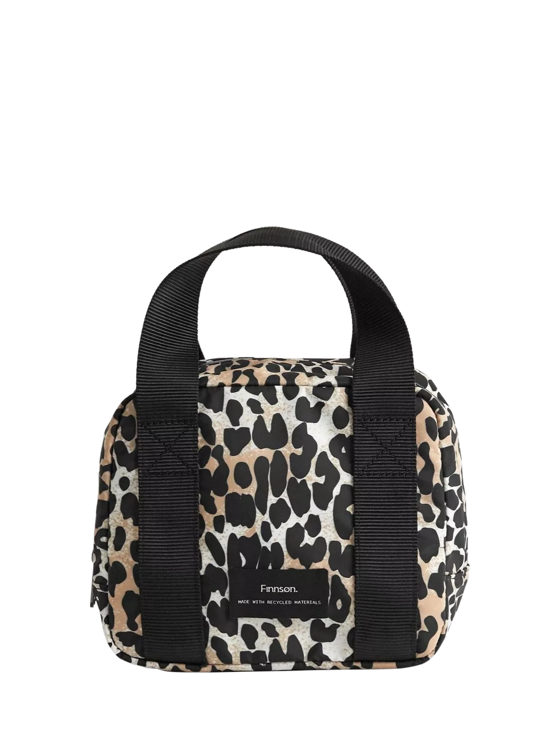 Finnsøn Ebba Cool Bag leopard print, lightweight insulated bag (British brand)