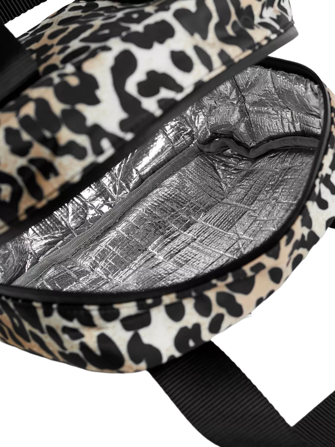 Finnsøn Ebba Cool Bag leopard print, lightweight insulated bag (British brand)