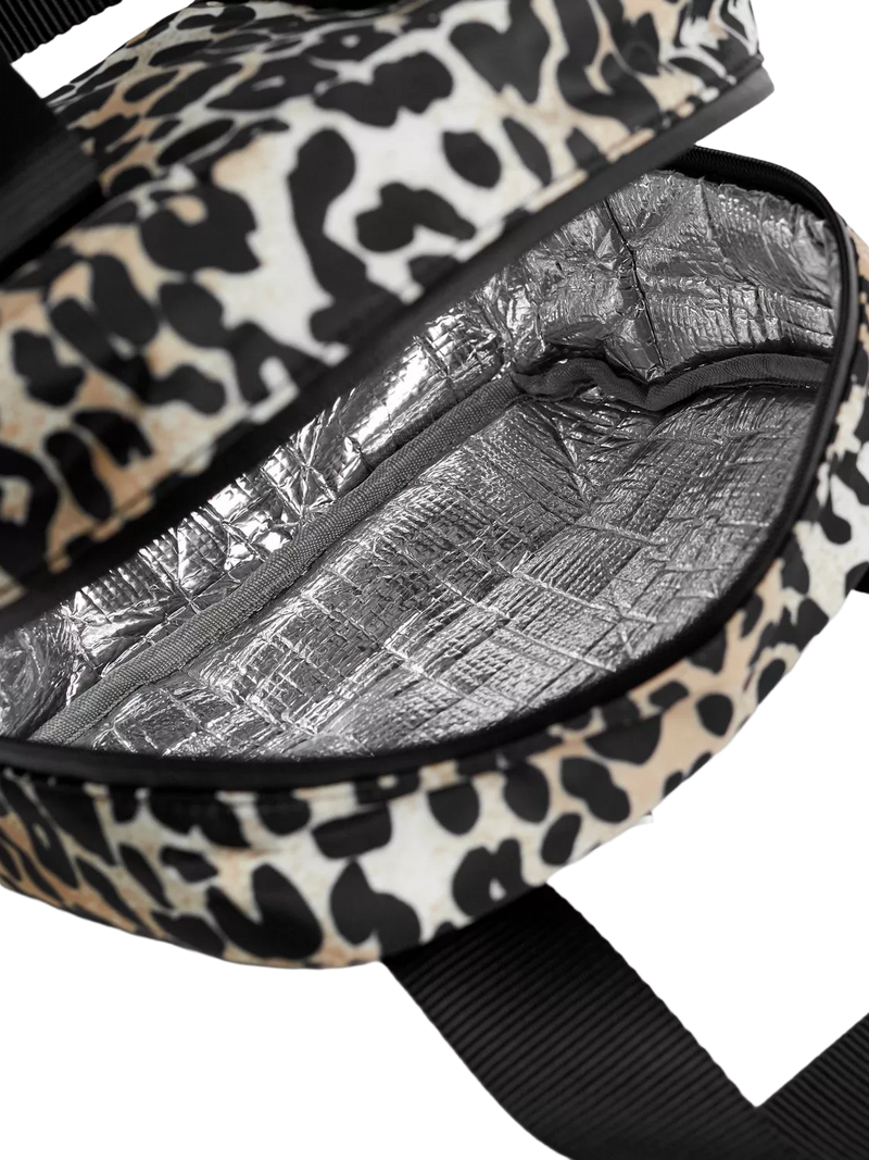 Finnsøn Ebba Cool Bag leopard print, lightweight insulated bag (British brand)
