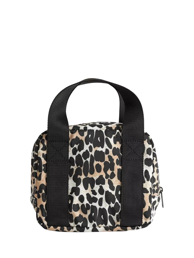 Finnsøn Ebba Cool Bag leopard print, lightweight insulated bag (British brand)