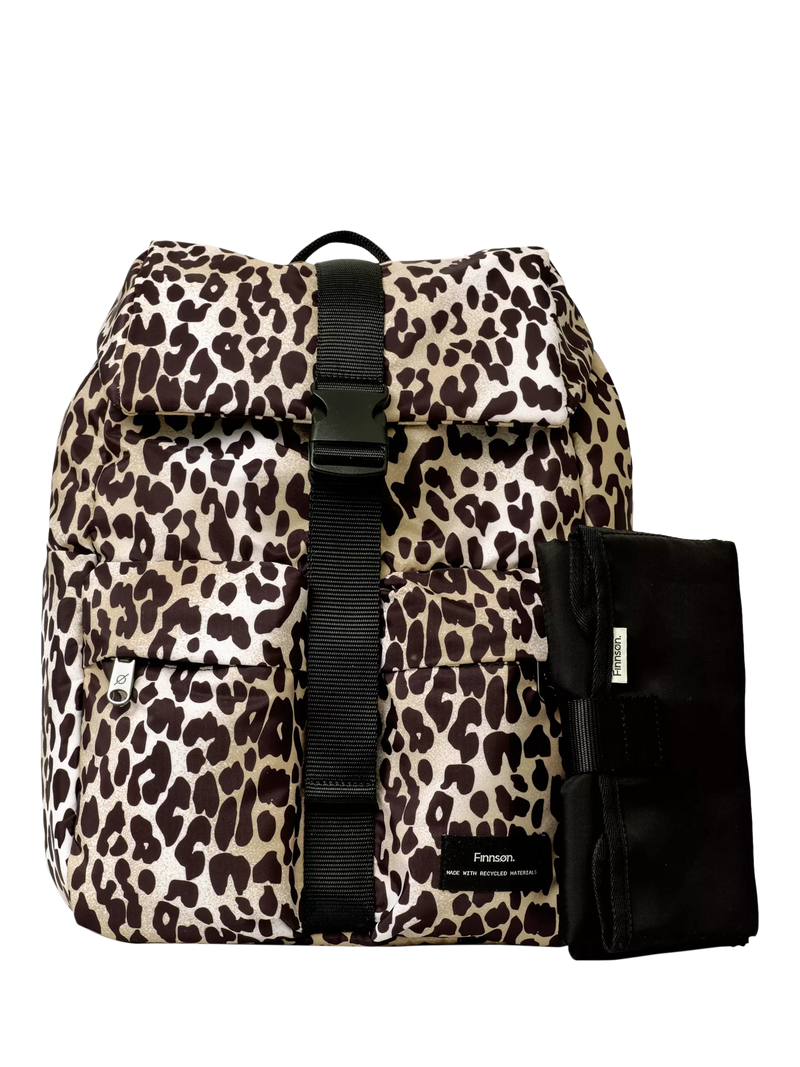 Finnsøn Elise backpack changing bag leopard (British brand)