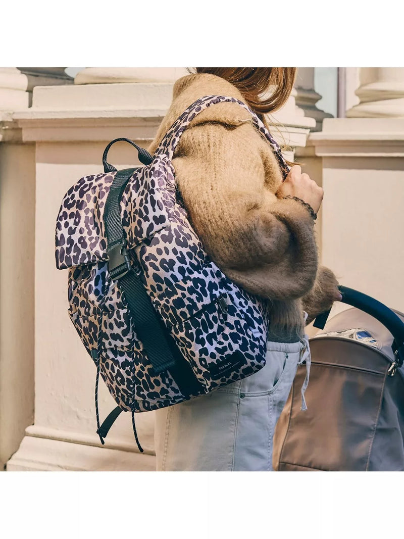 Finnsøn Elise backpack changing bag leopard (British brand)