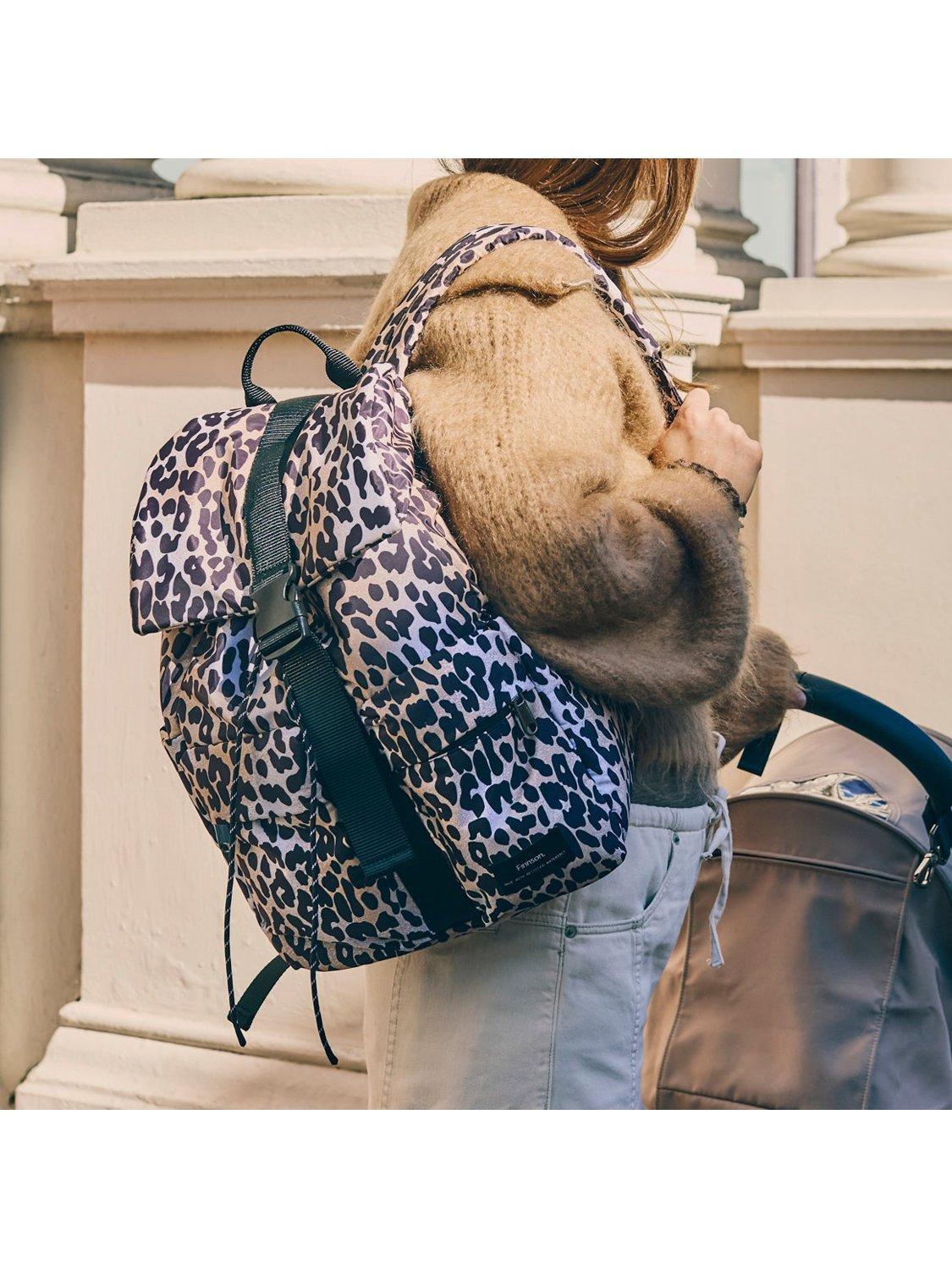 Finnsøn Elise backpack changing bag leopard (British brand)