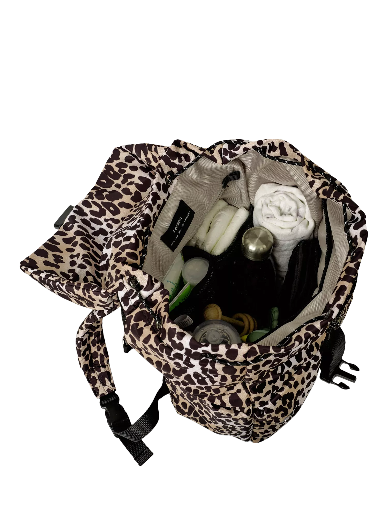 Finnsøn Elise backpack changing bag leopard (British brand)