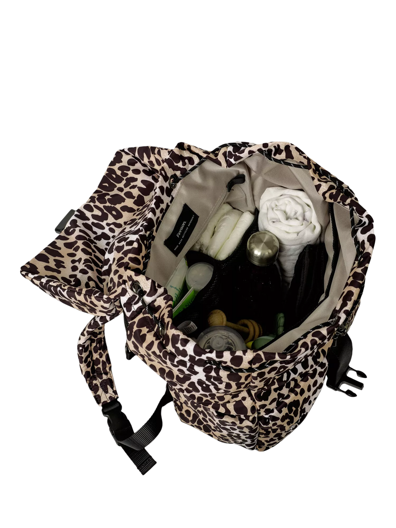 Finnsøn Elise backpack changing bag leopard (British brand)