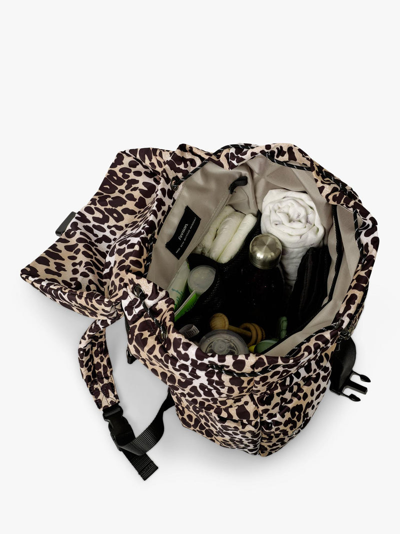 Finnsøn Elise backpack changing bag leopard (British brand)
