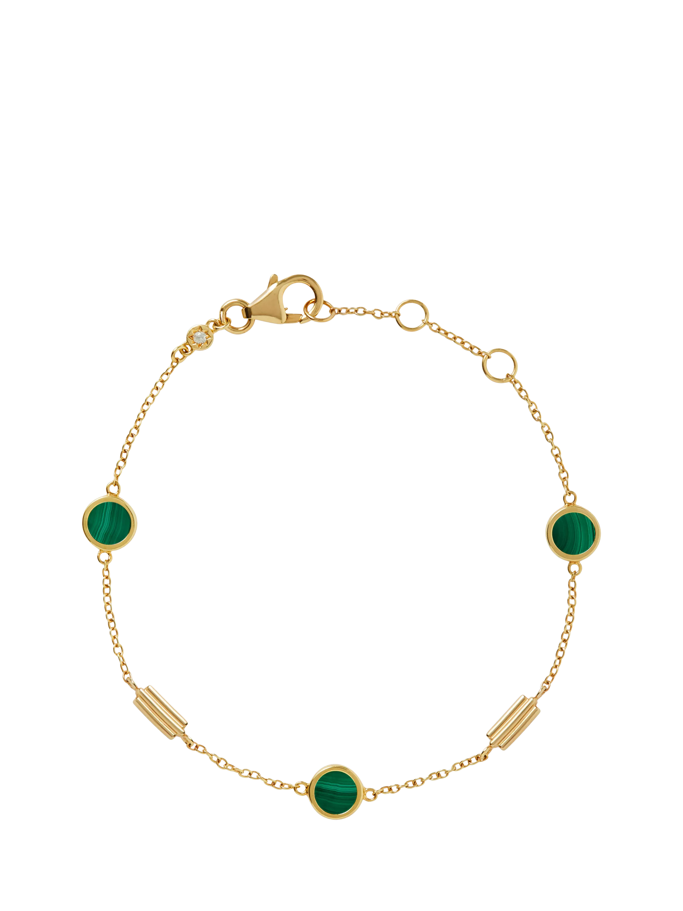 Astley Clarke malachite bracelet gold green, imported from the UK