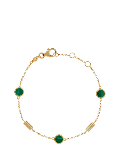 John Lewis Astley Clarke Stilla Malachite Bracelet Gold/Green- Buy online at McGrocer