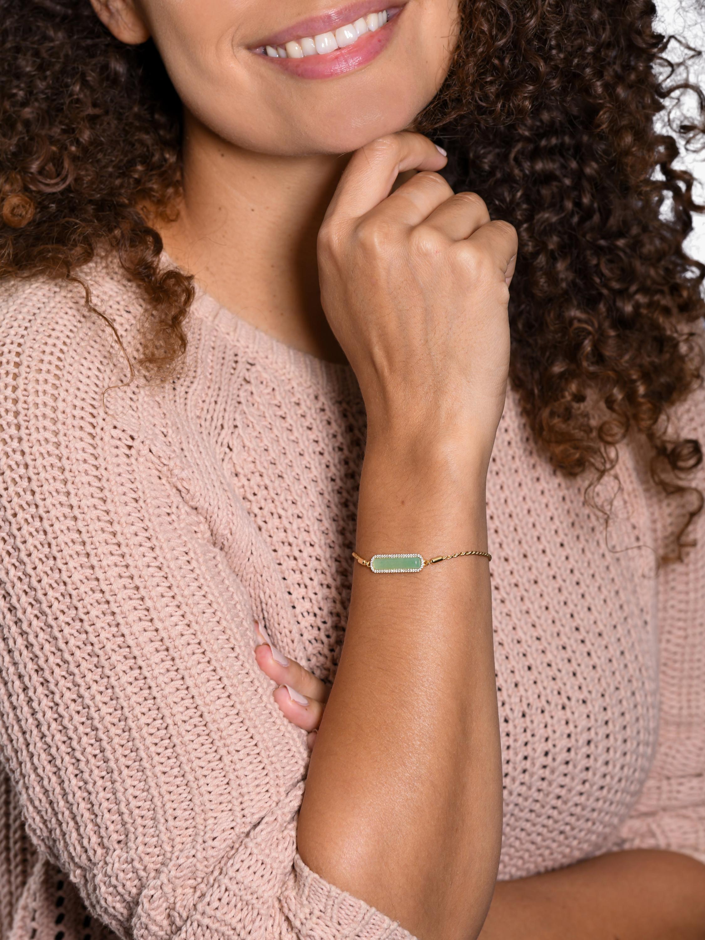 My Jewellery List adjustable semi precious bar bracelet, imported from the UK