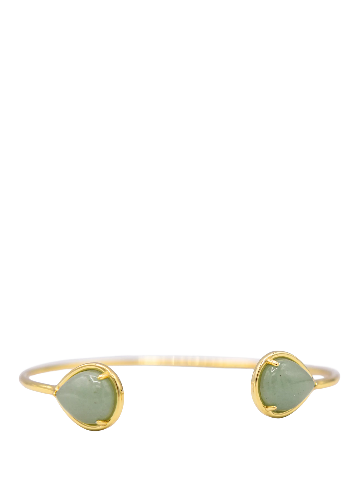 My Jewellery List Tess Daly teardrop bangle aventurine yellow gold, UK version