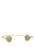 My Jewellery List Tess Daly teardrop bangle aventurine yellow gold, UK version