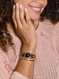 My Jewellery List Tess Daly bangle blue sandstone gold finish, UK version