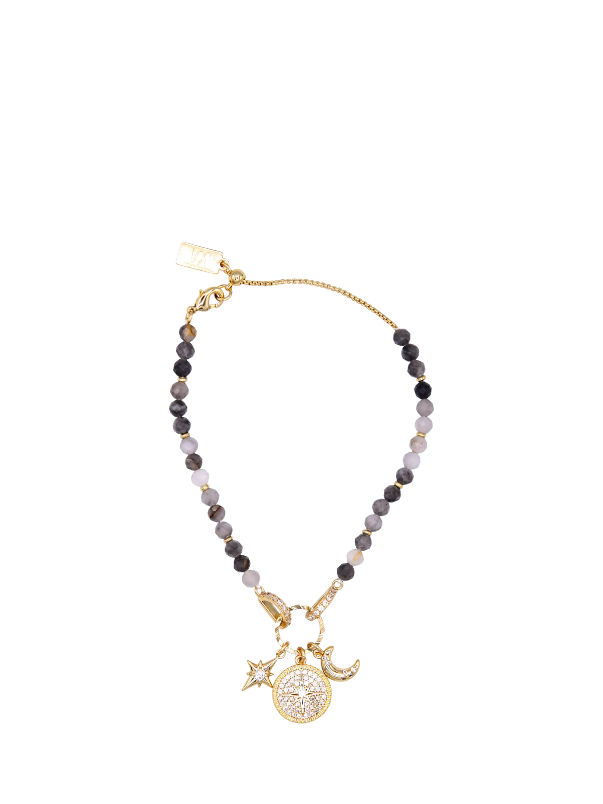 My Jewellery List North Star charm beaded bracelet, imported from the UK