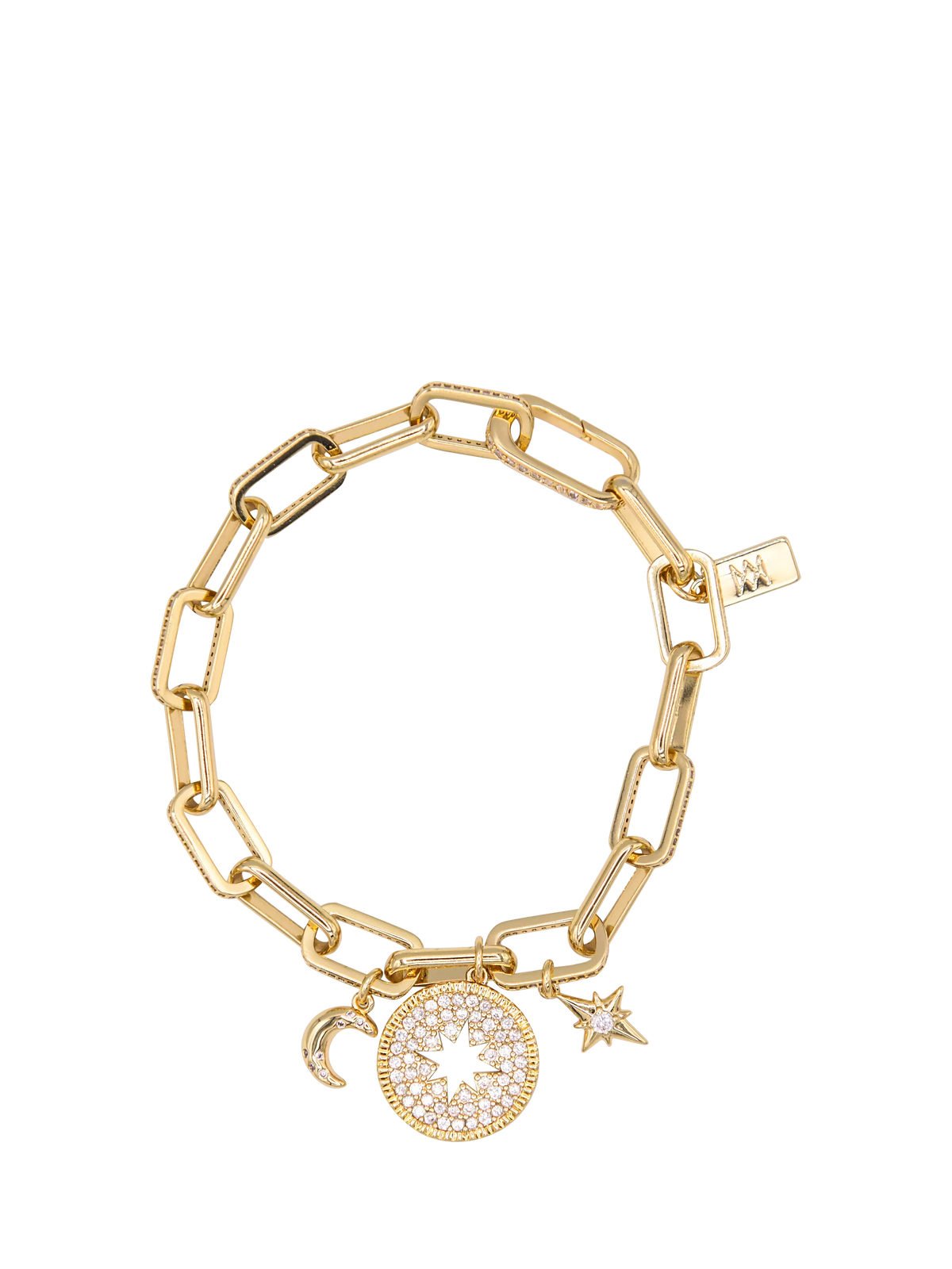 Tess Daly North Star charm bracelet yellow gold (British brand)
