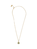 Tess Daly teardrop pendant necklace in yellow gold (British brand)