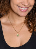 Tess Daly teardrop pendant necklace in yellow gold (British brand)